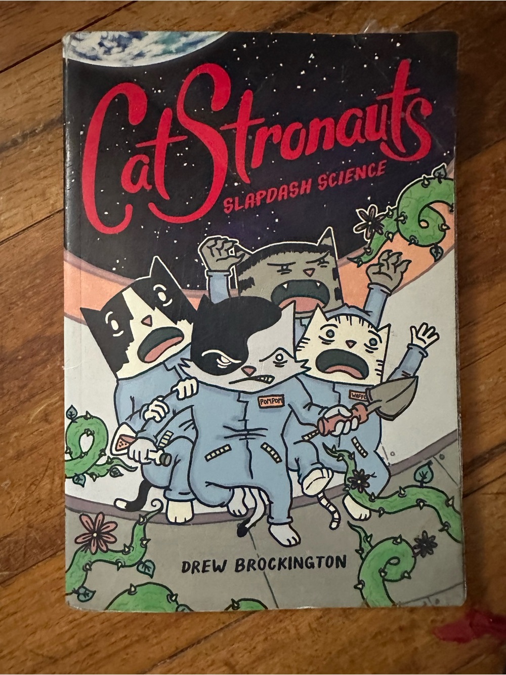 CatStronauts Slapdash Science Graphic Novel - Drew Brockington - Blue Cover